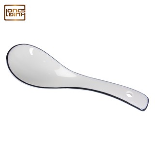 Thìa súp Hạ Cúc kích thước 13,5 cm, Thìa  gốm sứ Ceramic cao cấp Long Đỉnh