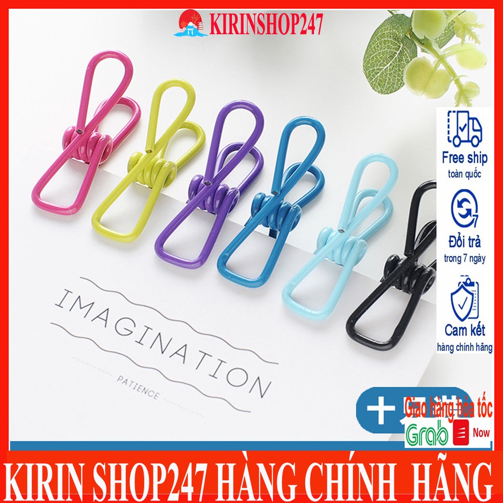 Set 10 Kẹp Phơi Quần Áo, Kẹp tranh ảnh, Kẹp file Tài Liệu Nhiều Màu Sắc