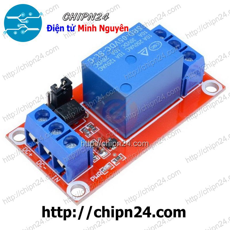 [1 CÁI] Module 1 Relay với Opto cách ly V2 (tùy chọn mức kích)