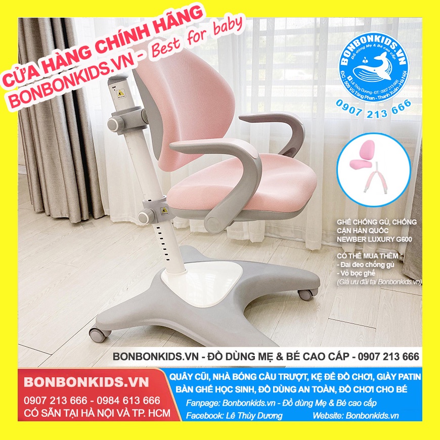 Ghế học sinh, Ghế Chống Gù cận Cao Cấp Newber Luxury G600 Có Tay Vịn