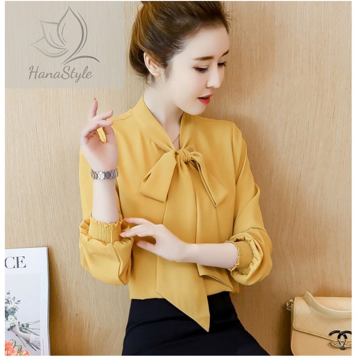 Áo kiểu buộc nơ Hana HN027