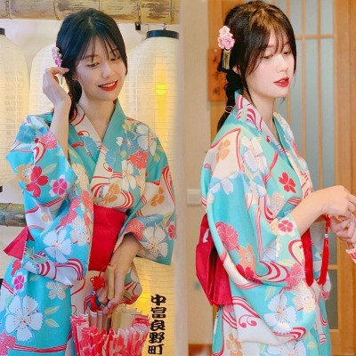 Set Yukata/ Kimono Yimeifang kèm obi nơ