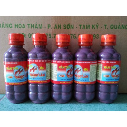 COMBO 5 CHAI MẮM TÔM NGUYÊN CHẤT LOẠI NGON HIỆU NGỌC LÂM - chai 300gr