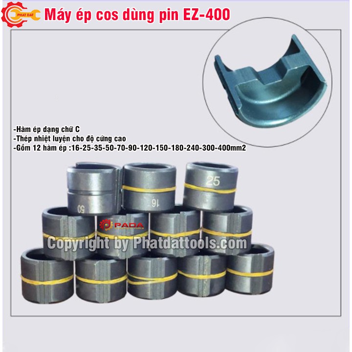 Máy Ép Cos Thủy Lực Dùng Pin EZ-400 [Bảo hành 6 tháng]