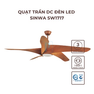 Quạt trần DC đèn led SINWA SW1717 sải cánh đường kính 1.524mm/60"