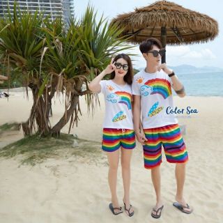 Đồ đôi đi biển - đồ đi biển cho cặp đôi, bạn bè, hội nhóm chất vải đẹp giá sỉ