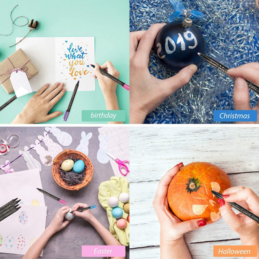 Set 12/ 20 bút lông màu ánh kim dùng để vẽ tranh