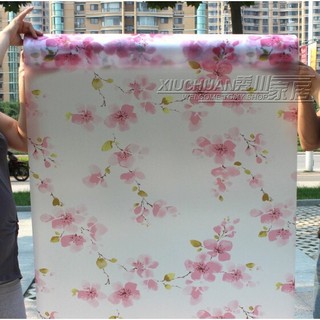 Combo 5m giấy dán kính hoa mai đỏ