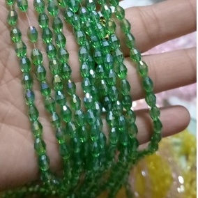 1 Dây Pha Lê đá hình hạt lúa 4x6mm làm vòng tay, DIY