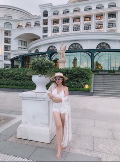 [HÌNH CHỤP THẬT] Set bikini len Hồ Ngọc Hà