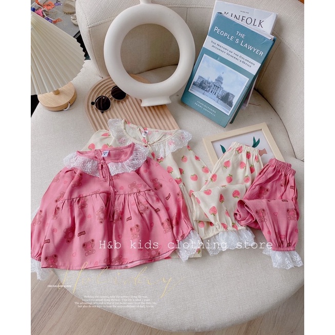 Bộ pijama tiểu thư cho bé gái từ 8-18kg (1-4 tuổi
