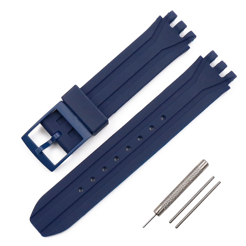 Dây Đeo Cao Su Silicone 18mm Cho Đồng Hồ Swatch SUIB400 SUIK400 Series