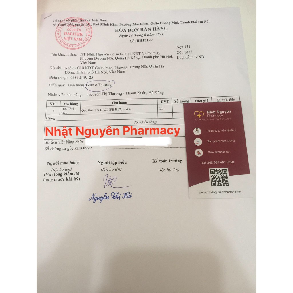 Que thử thai ALLISA, BIOLIFE HCG, QUICKTEST que thử thai nhanh, cho kết quả chính xác