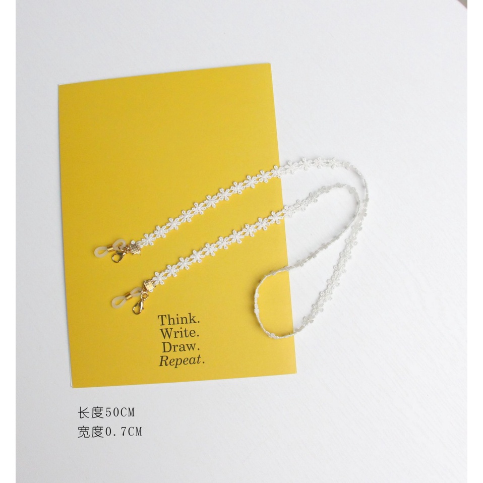 Dây Đeo Khẩu Trang Phối Ren Chống Thất Lạc Kèm Móc Khóa