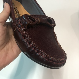 Giày Mọi Nữ Lười Da Bò