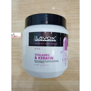 Hấp / xã dầu phục hồi tóc collagen và keratin Lavox 500ml