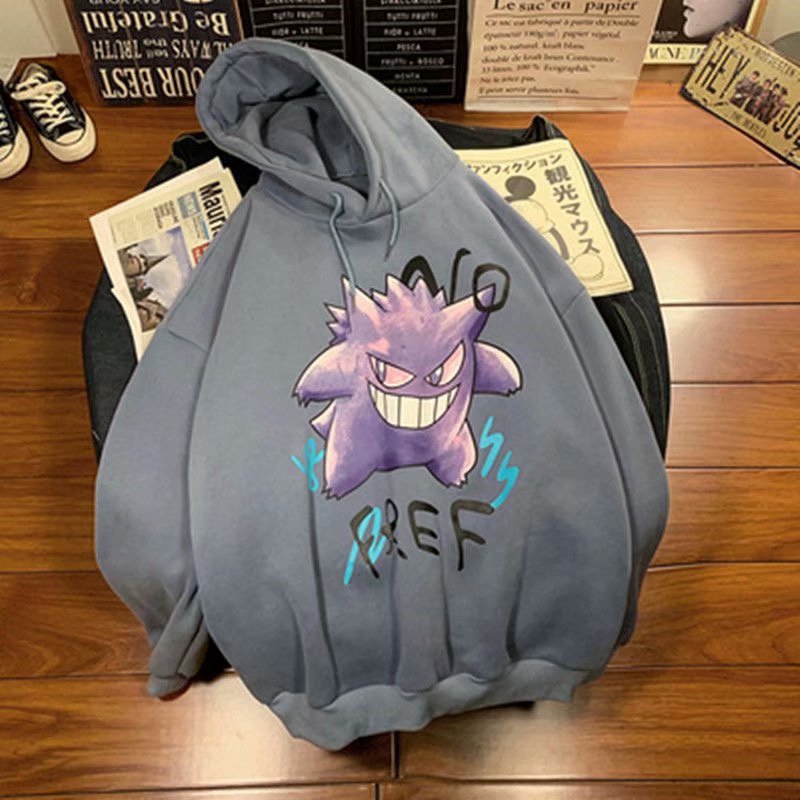Áo khoác hoodie sweater phối nhung tay dài họa tiết pokemon kích thước M-3XL dành cho nam | BigBuy360 - bigbuy360.vn