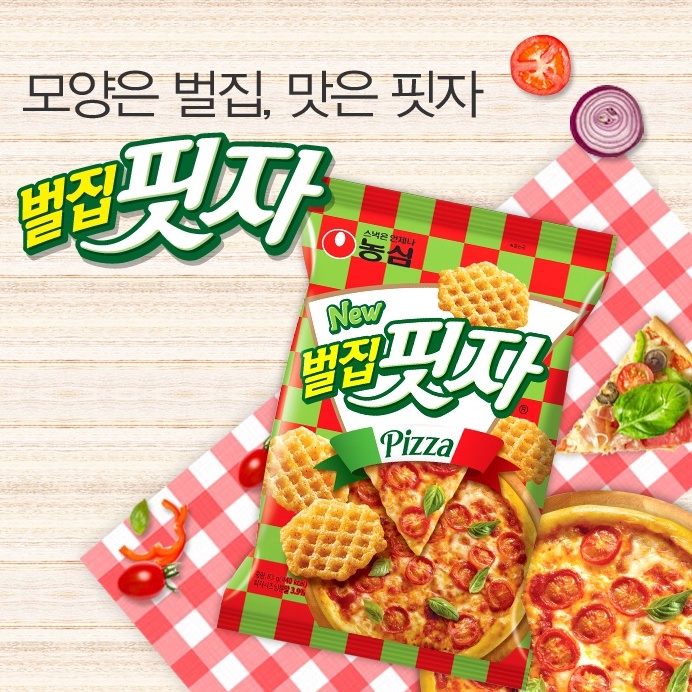 Bánh snack pizza Nongshim 90G - (농심) 알새우칩 - Bim bim ăn vặt Hàn Quốc - Hàng Nhập khẩu