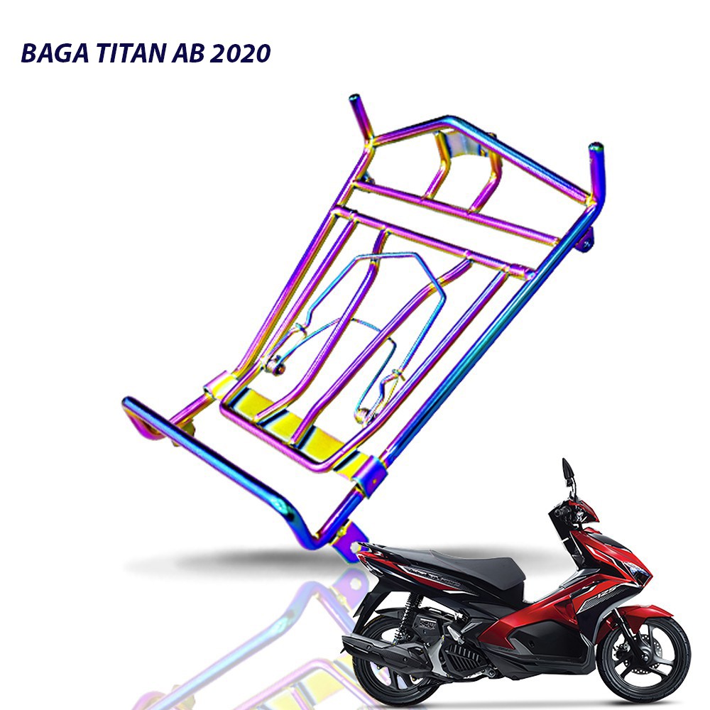 Baga AB 2020 - 2022 ( lượn Airblade) Inox titan đen nhám bền đẹp 10 ly