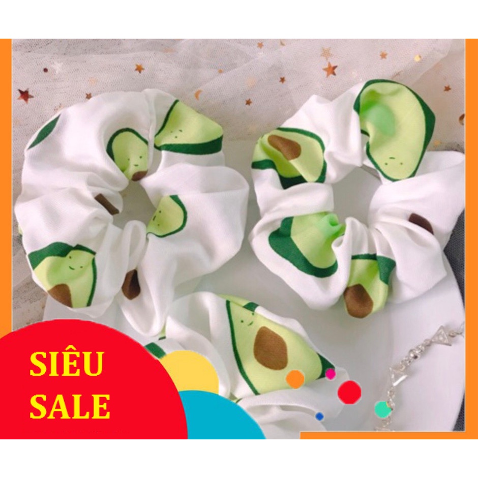 Dây buộc tóc Scrunchies hình quả bơ
