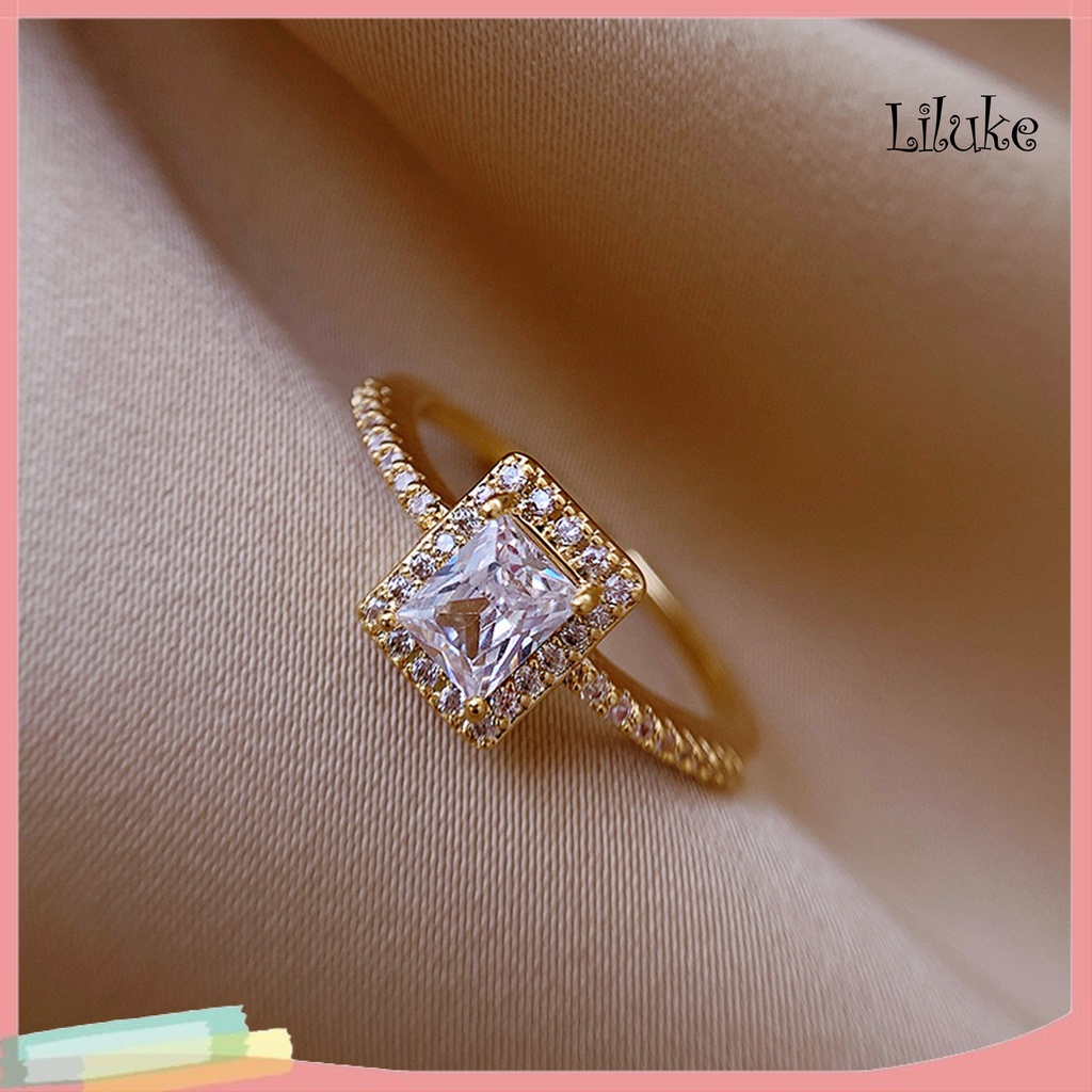 Nhẫn Hợp Kim Đính Đá Nhiều Màu Kiểu Dáng Thời Trang Cho Nữ