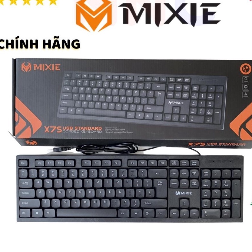 Combo Bàn phím và chuột máy tính có dây MIXIE X7s, Chuột máy tính X2 - Chính hãng - Bảo hành 1 năm