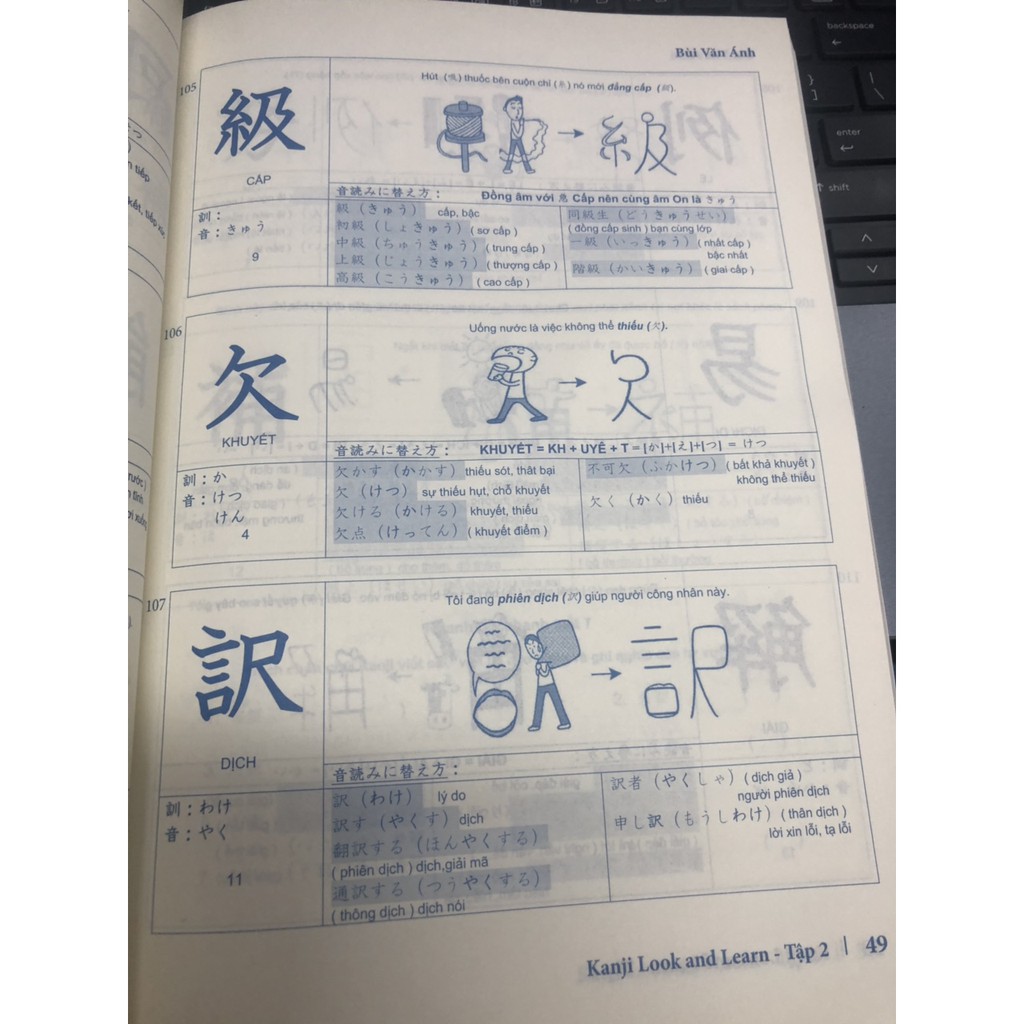 Sách - Kanji Look And Learn Tập 2 N3.N2 – Bản Nhật Việt ( In Màu )