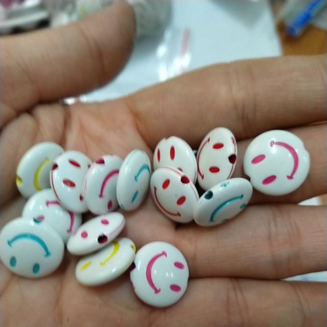 10 viên mặt cười tròn size lớn 14mm
