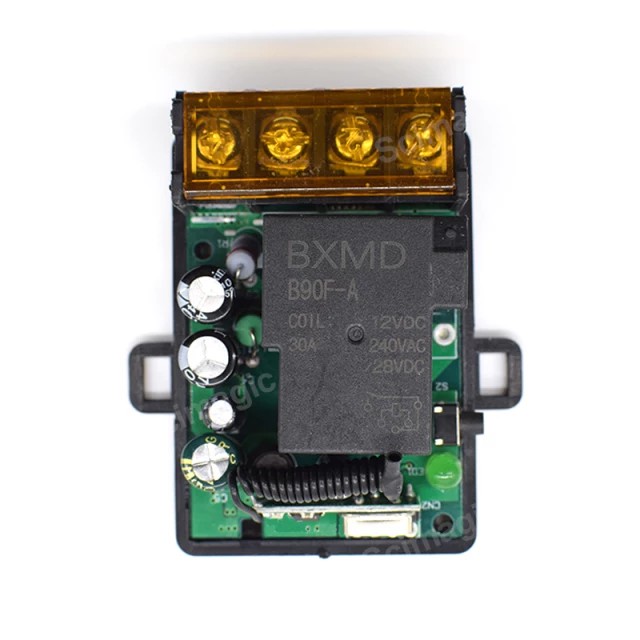 Công tắc điều khiển từ xa RF 433Mhz 100M 30A công suất 3000W cho tải trở và 2000W cho máy bơm nước, máy rửa xe