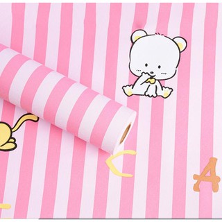 [LN123?] Cuộn 10m Giấy dán tường Chó nâu kẻ