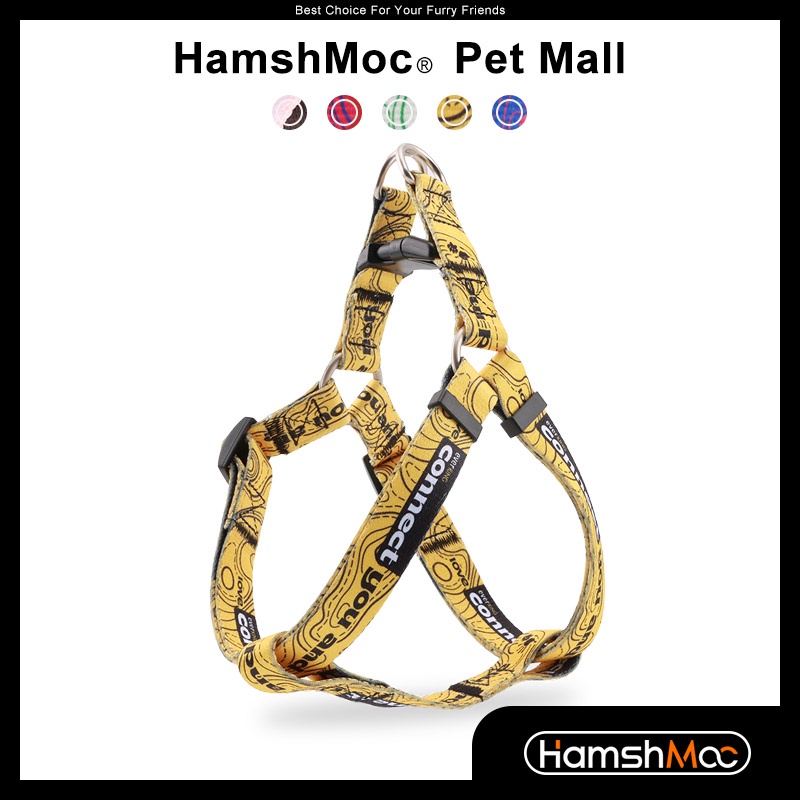 HamshMoc Dây đai dễ điều chỉnh độ dài để dắt thú cưng vừa và nhỏ đi dạo 4