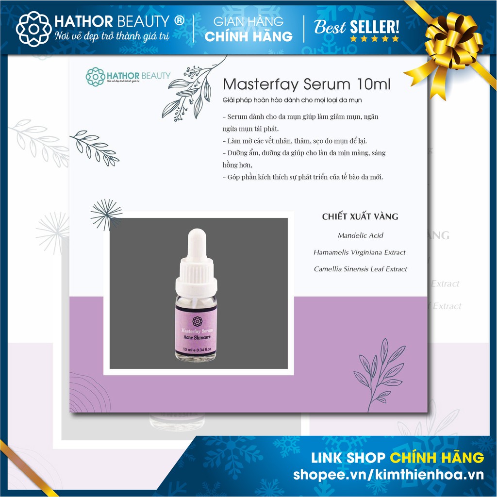 Serum chăm sóc da mụn Masterfay - Masterfay Serum - 10ml | Hathor Beauty (Kim Thiên Hoa)