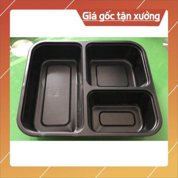 50 hộp nhựa HT19 / Hộp nhựa 3 ngăn dùng 1 lần