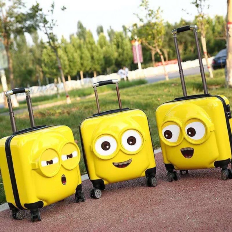 Vali Minion Thỏ Hồng, Vịt Vàng Trẻ em bé trai gái họa tiết chính hãng cực bền bỉ, hàng sẵn kho có ship HỎA TỐC