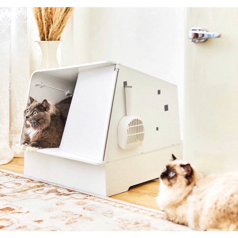 PETKIT WHITE VILLA - Nhà Vệ Sinh Khử Mùi Tự Động Gồm Pura Air Cho Mèo Beopethouse