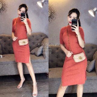 Váy len body hàng l1 chất len dày mịn k bị xổ xù len dệt chuẩn dáng fom từ 40kg đến 60kg vừa ôm dáng eo thon có