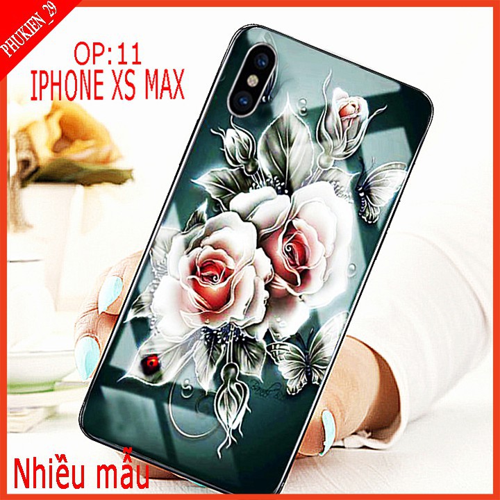 Ốp lưng kính 3D IPHONE XS MAX mặt kính 3d sang trọng, Hình ảnh sắc nét, sản phẩm thực quý khách vui lòng xem video