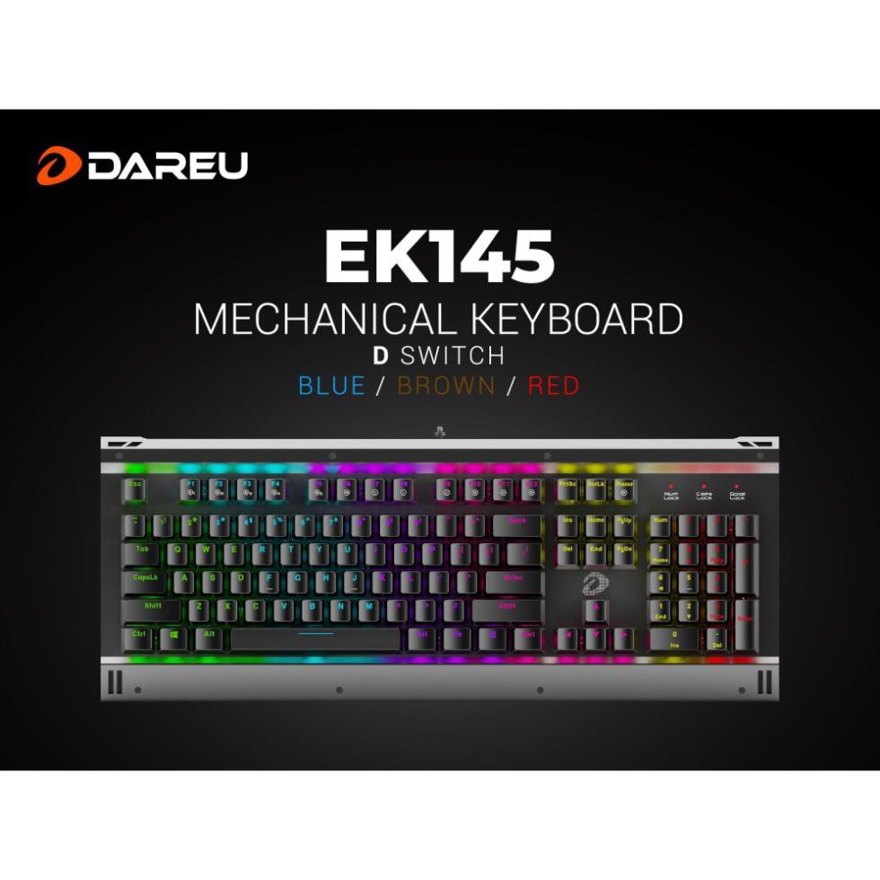 [Hanoinew.vn] Bàn phím cơ Gaming DAREU EK145 104KEY (MULTI LED, Blue/ Brown/ Red D switch) BH 2 năm 