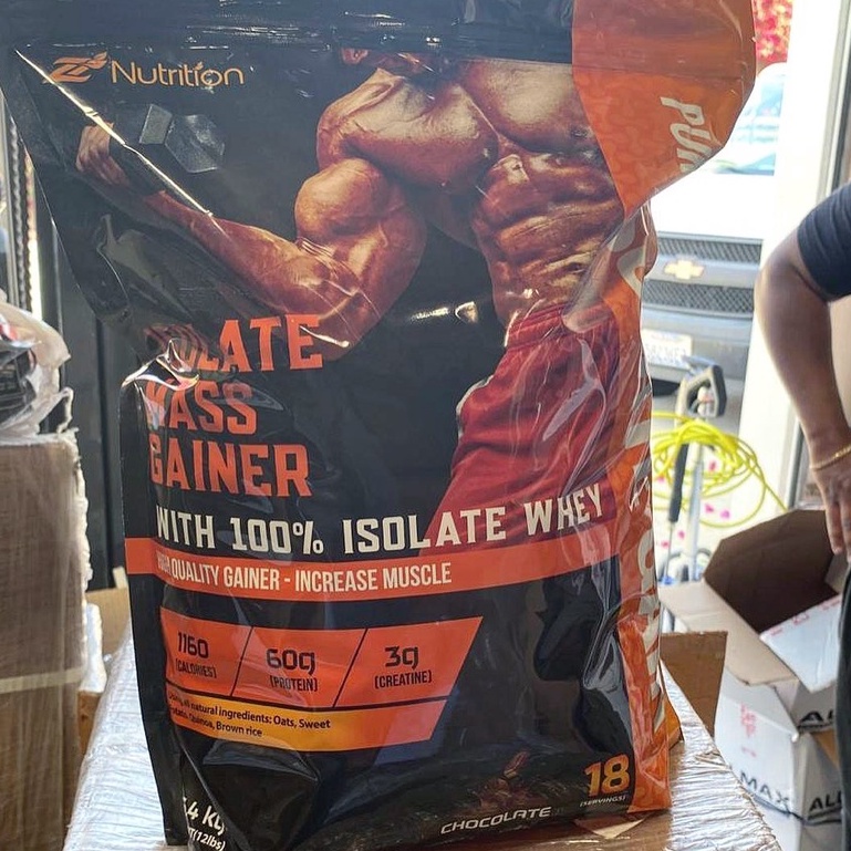 Sữa tăng cân ZMass Mass Gainer Isolate Protein, Mass tăng cân, hàm lượng protein cao, Túi 12lbs