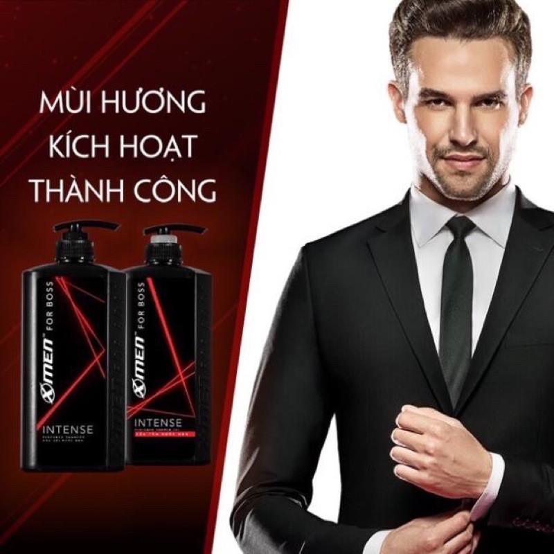 Dầu Gội Và Sữa Tắm Xmen For Boss INTENSE 650g (màu đỏ)