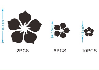 18 Hoa Trang Trí Tường (vàng, bạc, đen, đỏ)