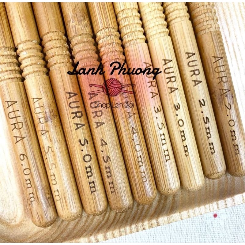 Kim móc cán tròn bằng gỗ nhiều size vintage