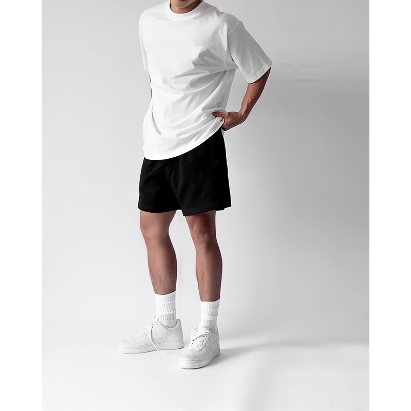 Quần Short Thun Street Style  [Nam, Nữ] - Thể Thao, Gym - Trắng, Đen, Xám - Quần: | BigBuy360 - bigbuy360.vn