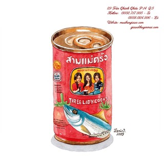 HỘP CÁ MÒI SỐT CÀ 3 CÔ THÁI LAN 155G