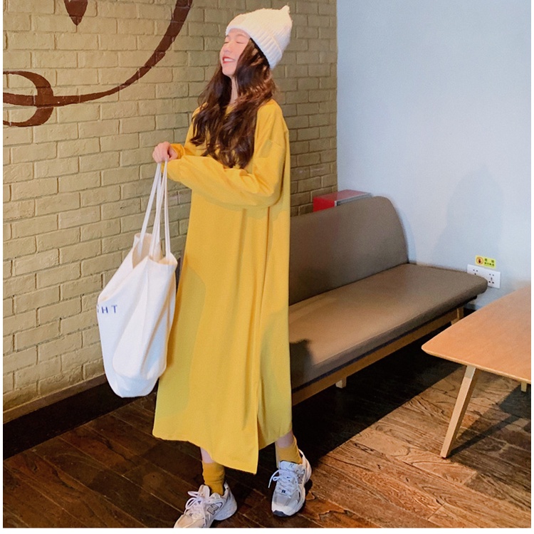 SUXI Áo Sweater Mỏng Cổ Tròn Tay Dài Dáng Rộng Màu Sắc Đơn Giản Thời Trang Xuân Thu Dành Cho Nữ