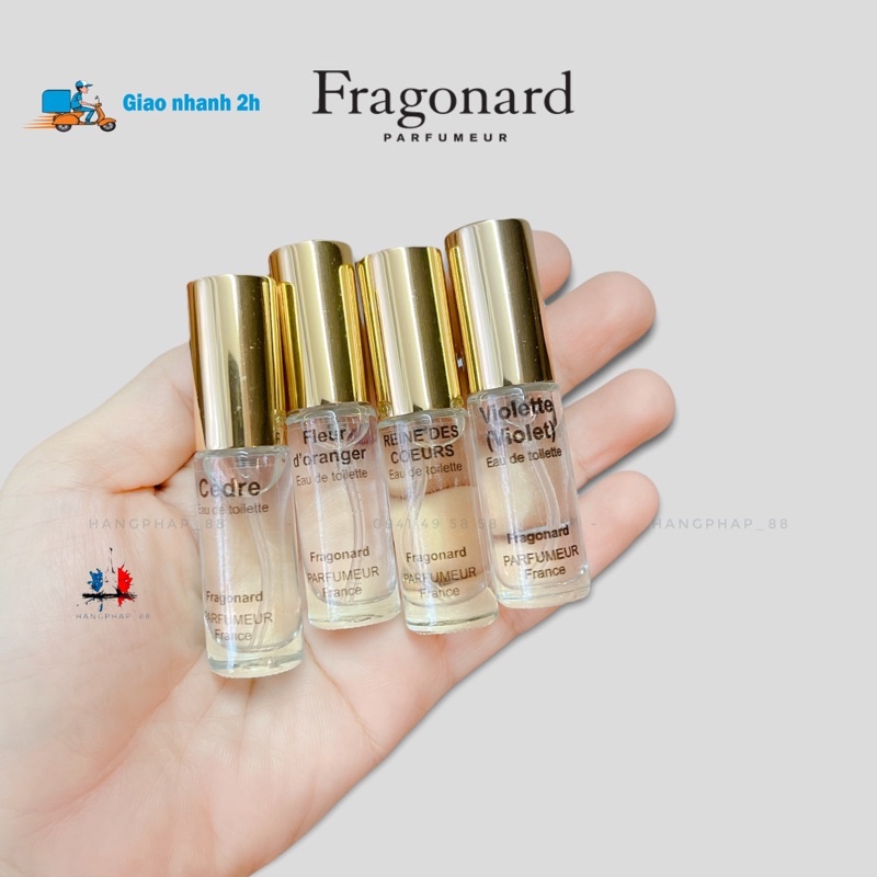 COMBO SET 4 MẪU THỬ NƯỚC HOA FRAGONARD NỘI ĐỊA PHÁP _ 5ML