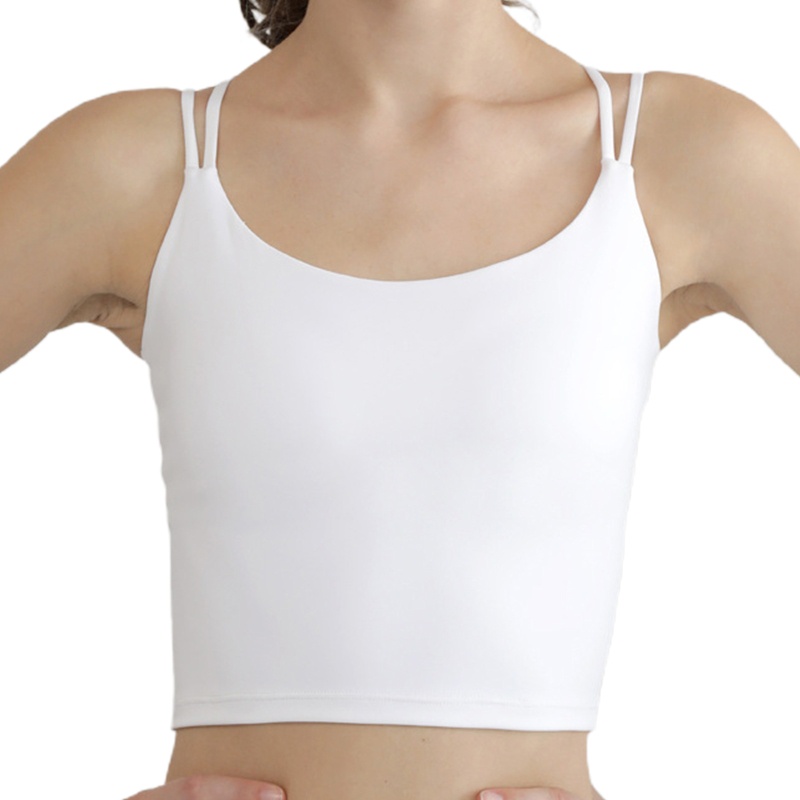 Áo Bra Thể Thao Không Gọng Có Mút Đệm Dây Chéo Lưng Gợi Cảm Cho Nữ