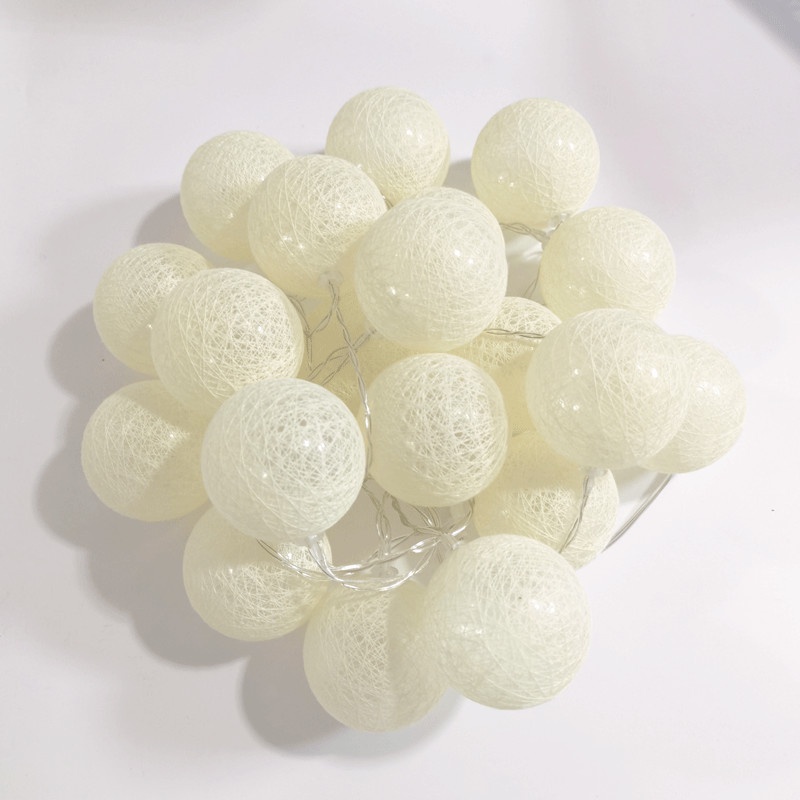 Dây Đèn Led 5M 50 Bóng Hình Bóng Cotton Trang Trí Nhà Cửa