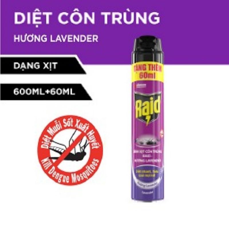 Bình xịt côn trùng Raid 600ml