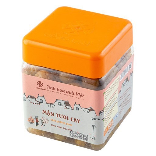 Ô Mai Mận Tươi Cay Hồng Lam - Vị Chua Cay Ngọt - Hộp (200g,300g,500g)